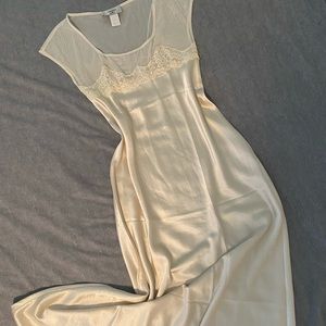 Vintage Valentino Ivory White Lingerie Slip Dress